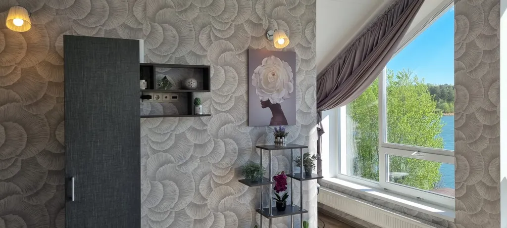 Дом Мечта на берегу на озере с собственным пляжем и сауной в доме