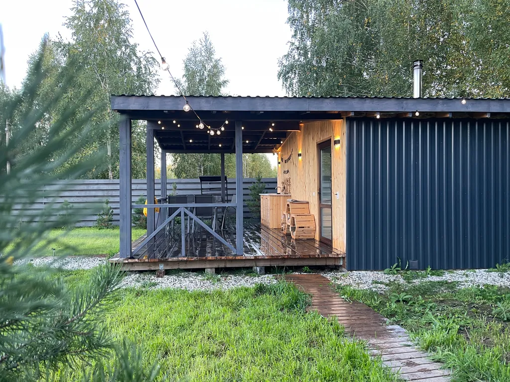 Вместительный уютный дом с камином, русской баней и банным чаном