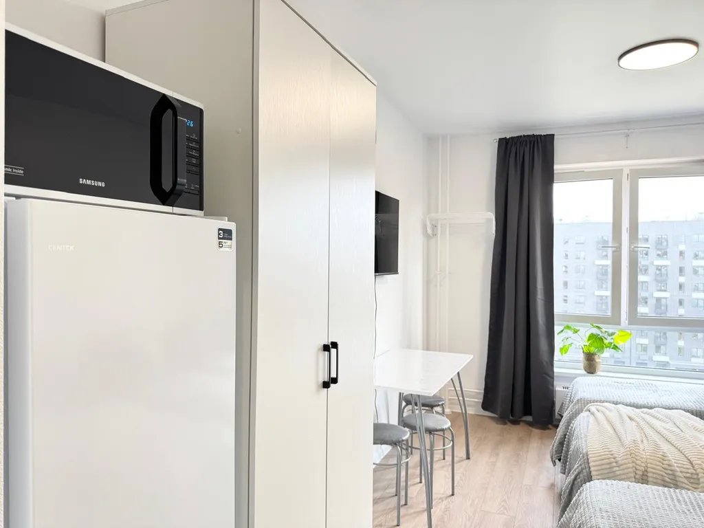 Студия с тремя раздельными спальными местами