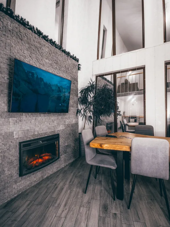 Апартаменты с горячим бассейном и видом на горы