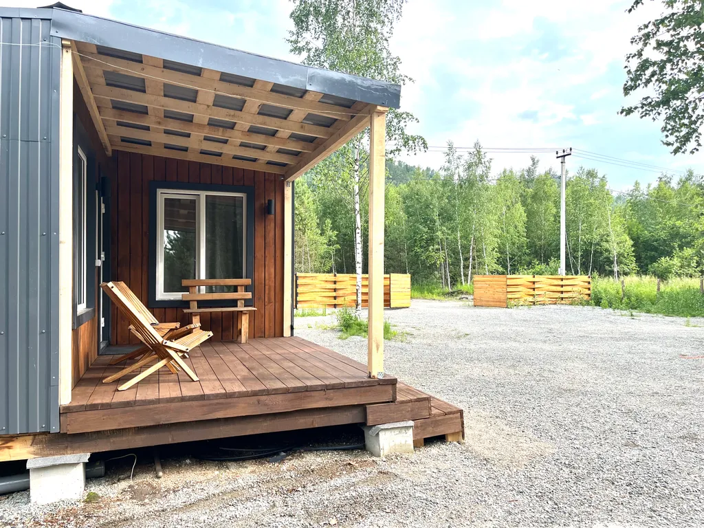 Современный модульный домик с кедровой баней