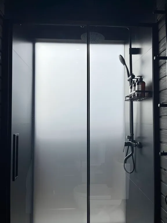 Панорамный барн в стиле Дубльдом с баней и чаном