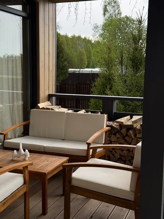 Коттедж Панорамный дом из пинтерест с камином и сауной — Семеновское