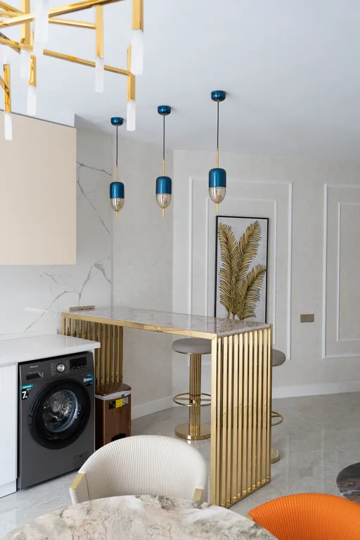 Уютный номер с 2 спальнями и баром, с видом во двор