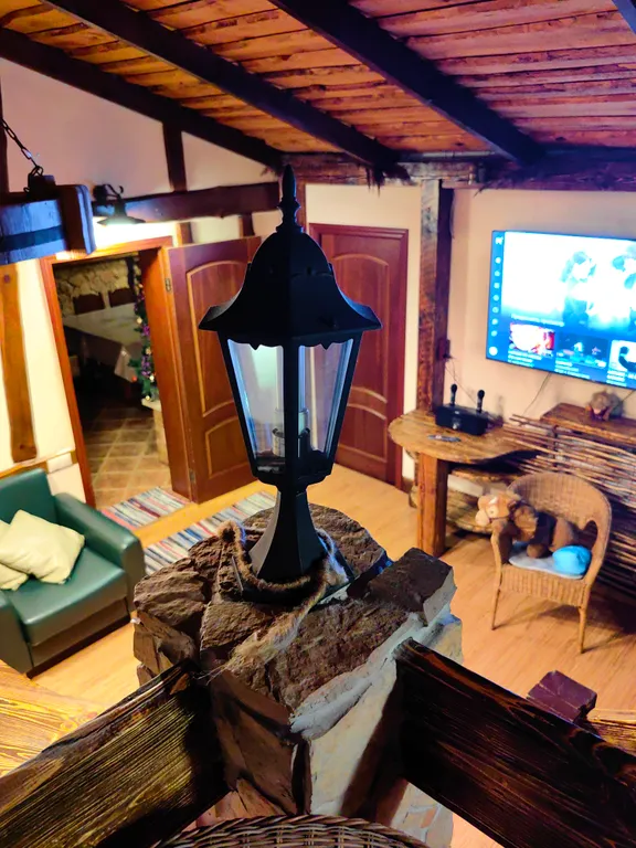 Атмосферный коттедж с дровяной баней и большим бассейном