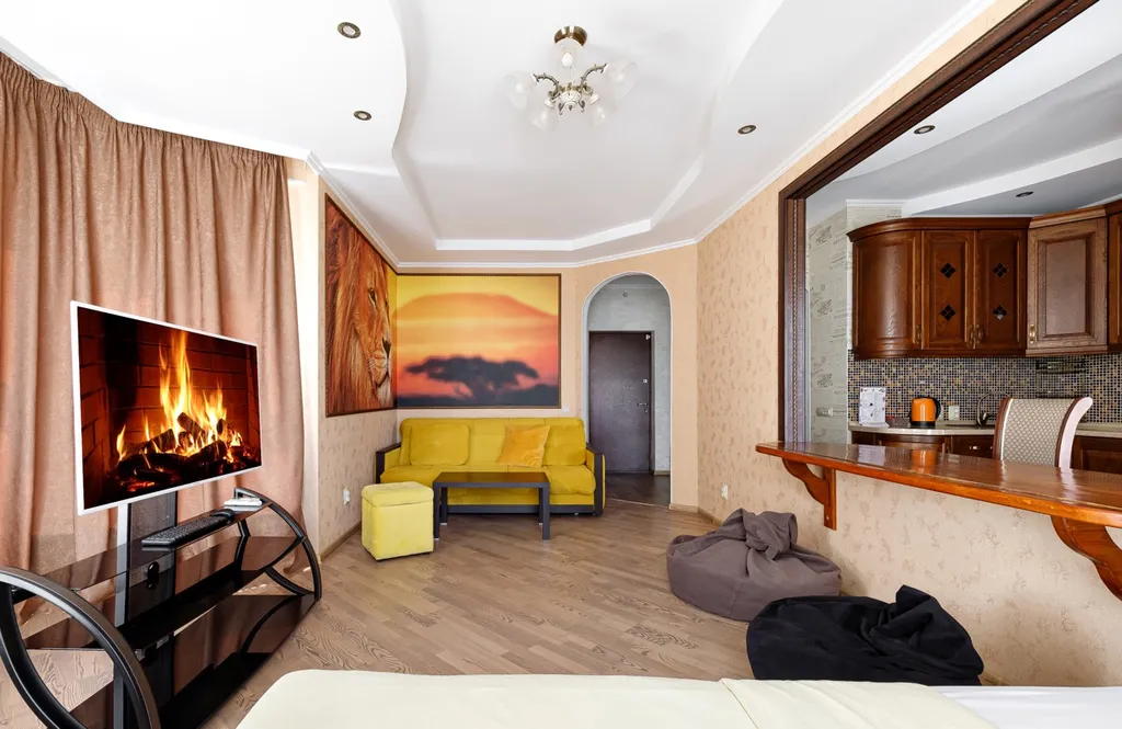 Квартира Уютная квартира-гнёздышко в жк «большой», lounge-зона, smart-tv — Краснодар