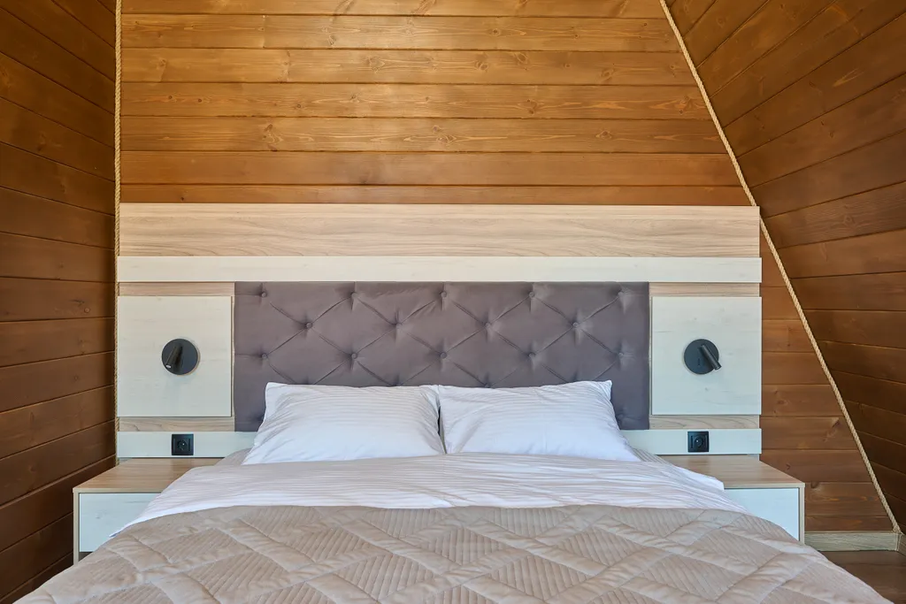 Коттедж Коттедж Шале с 1 спальней, кухня-гостиная с диваном и ванной комнатой — Мезмай