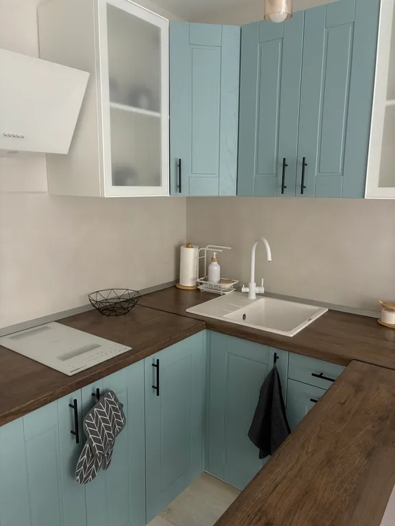 Светлая стильная студия в новом доме