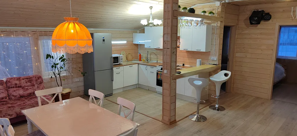 Дом Жемчужный с баней и купелью на первой линии базы «Онегинхутор»