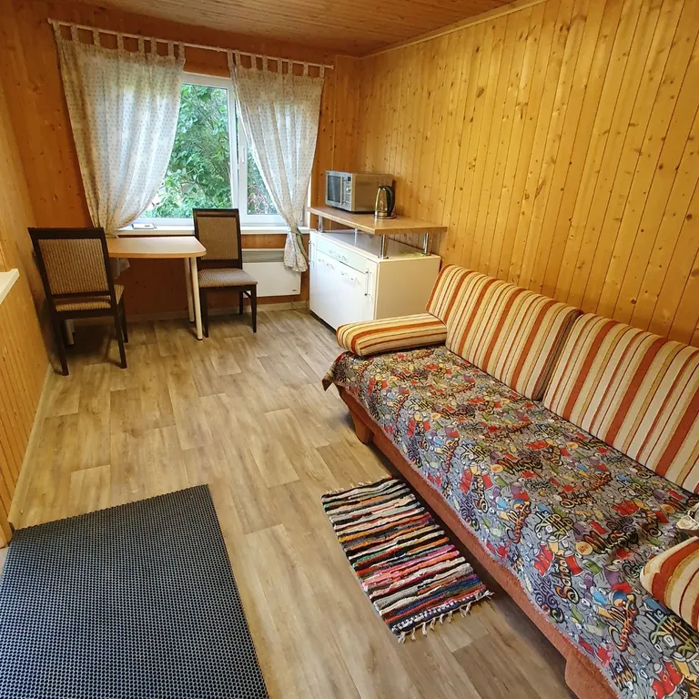 Уютный дом в лесу рядом с речкой