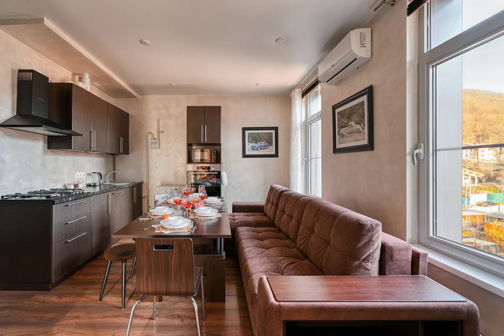 2-ком квартира с видом на горы, балкон и камином Я на Море