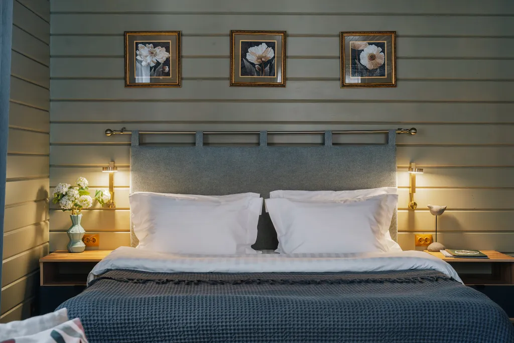 Уютный дом Слипи с видом на лес, террасой и беседкой