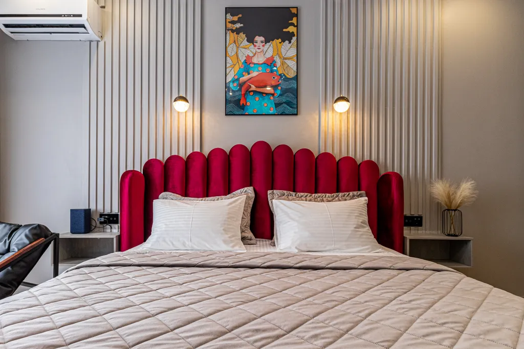 Квартира люкс в центре с панорамным видом кроватью king size и Алисой