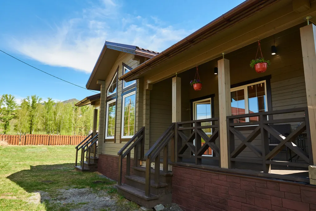 Новый дом в Чемале Счастье здесь с панорамным видом на горы