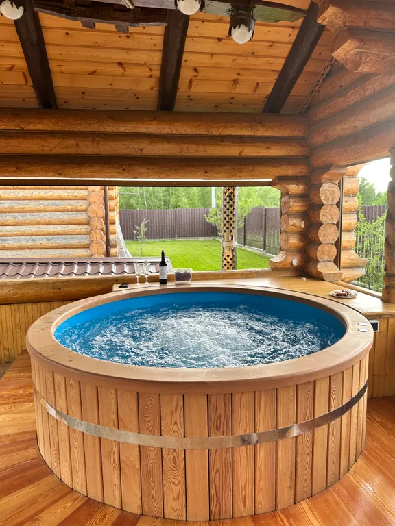 Дом-баня в деревенском стиле