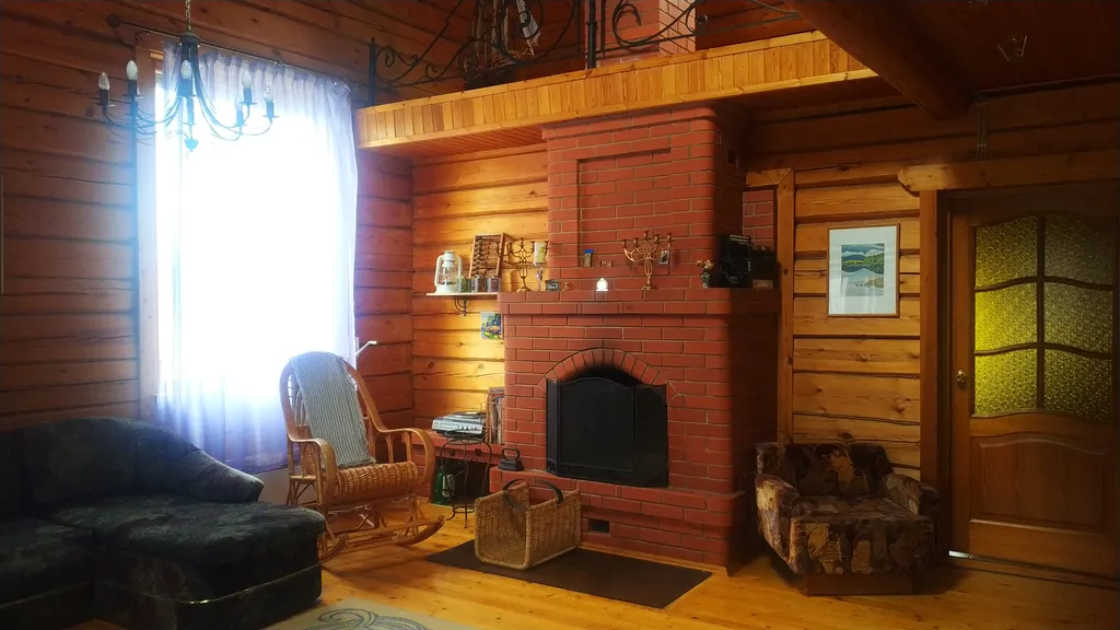 Уютный дом с камином в Карелии