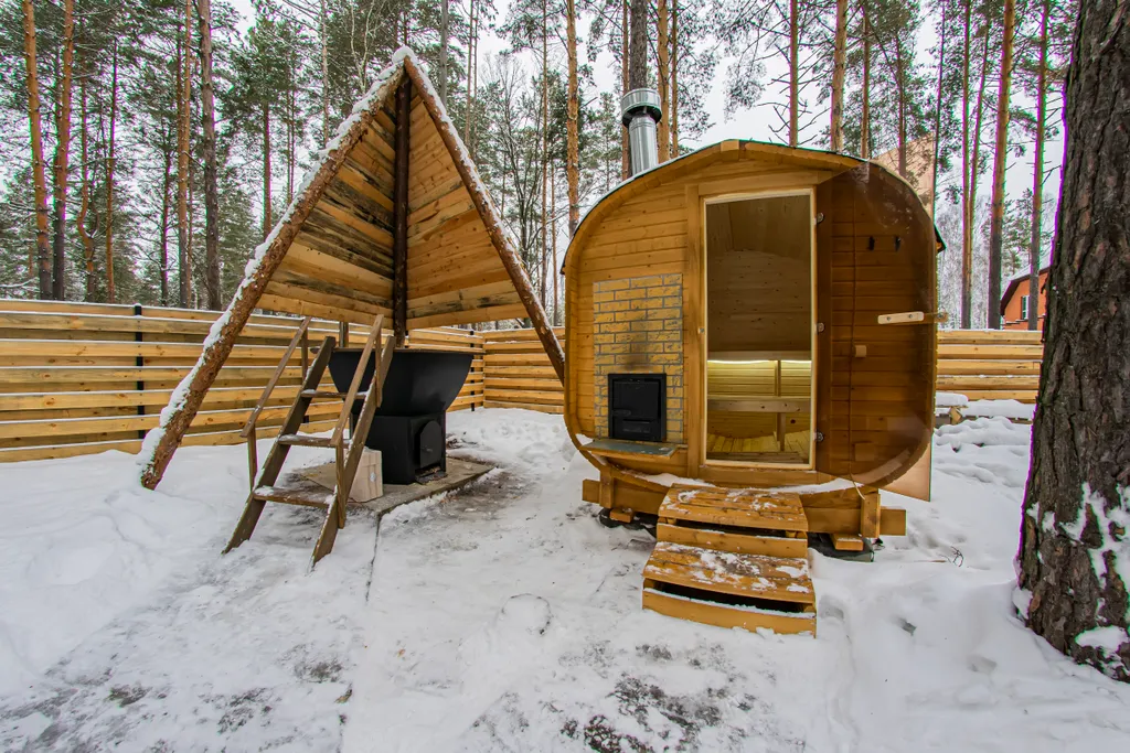 Вилла в Сосновом лесу с чаном и баней