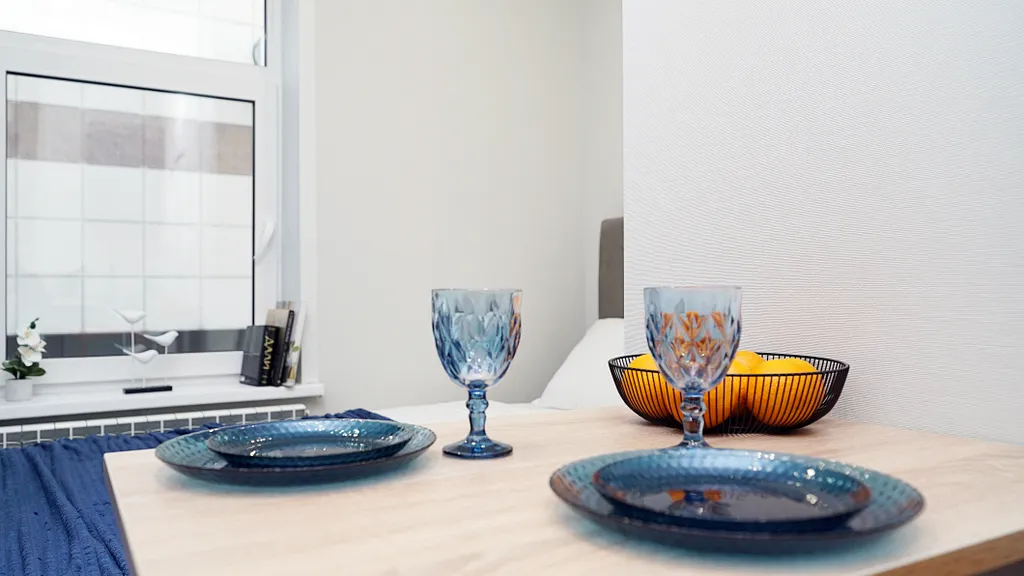 Студия с двуспальной кроватью, есть wifi и кондиционер