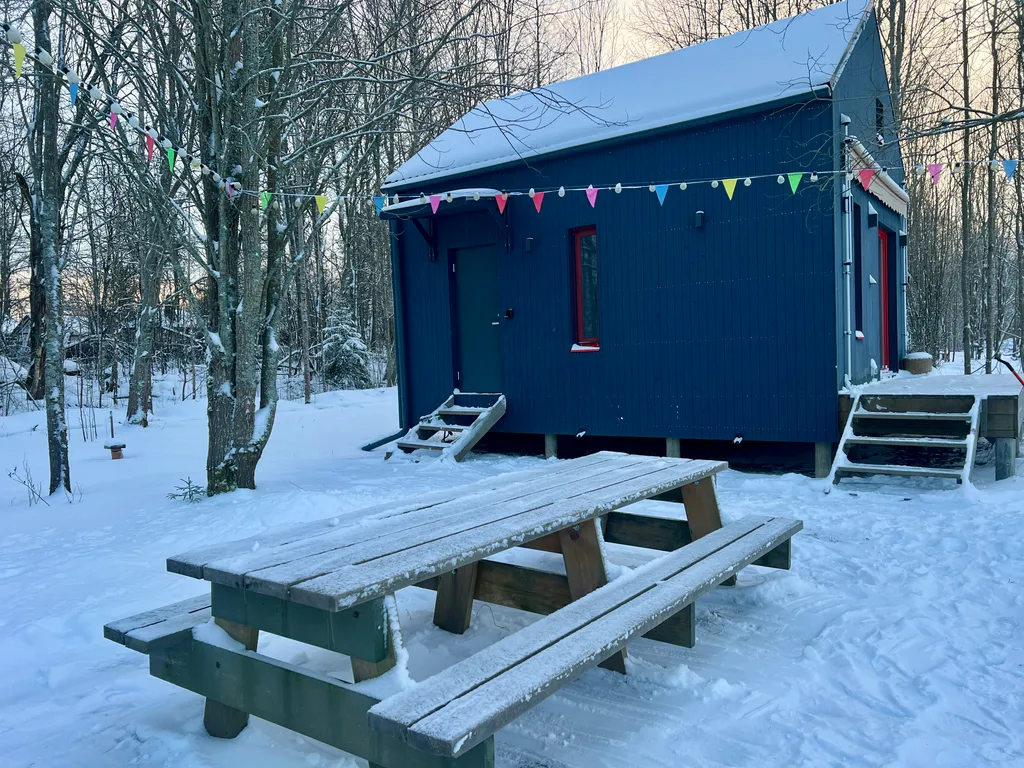 Синий домик в поле