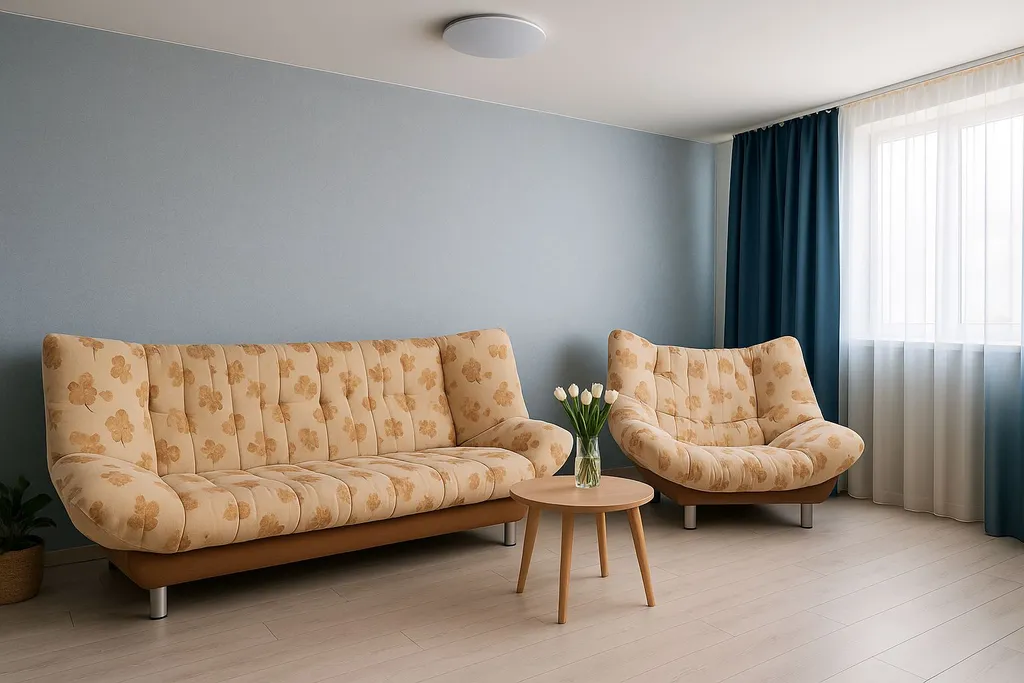 Двухкомнатная квартира у Космопорта с большой ванной