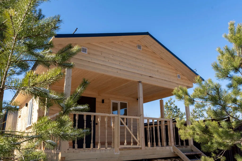 Дом у леса с баней и чаном