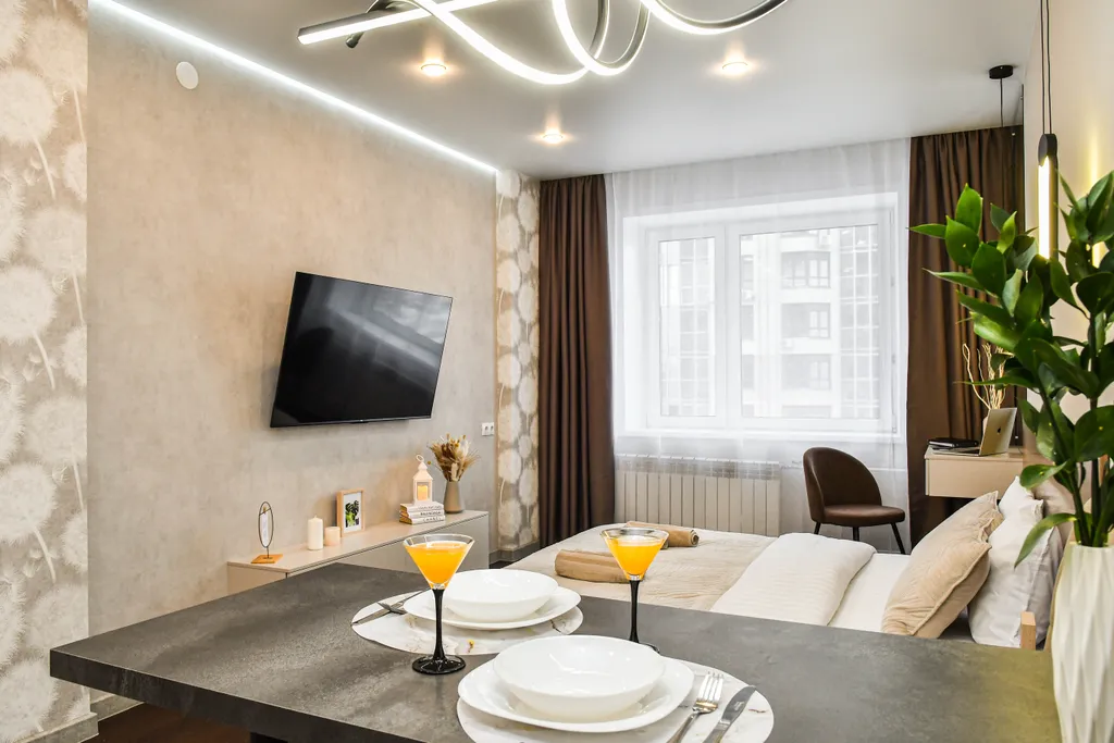 Квартира Квартира Стильная студия в центре Взлетки возле Кристалл арены — Красноярск