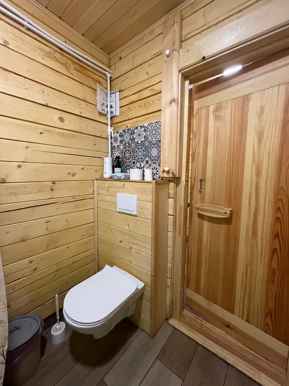 Домик на пруду, банька на дровах