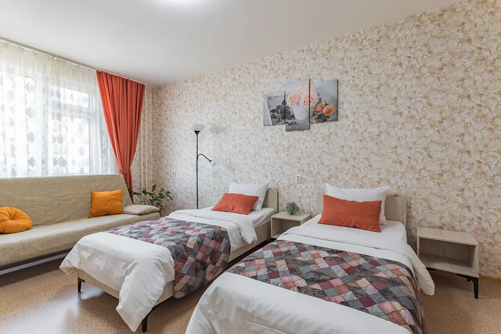 Комфортная квартира с отдельными кроватями