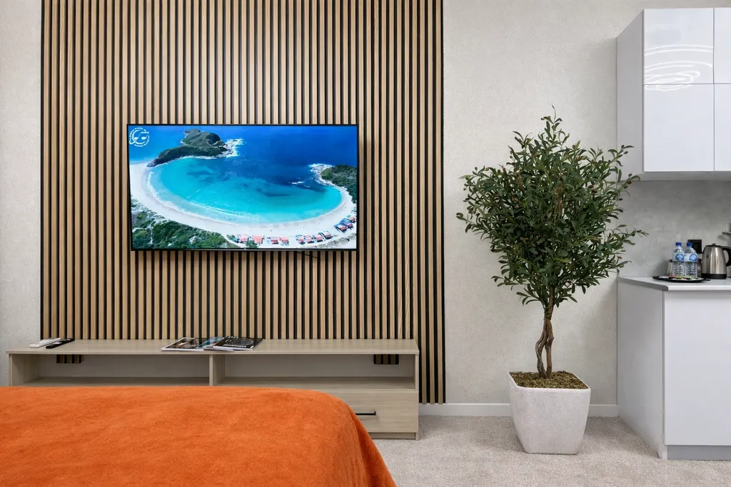 Современная уютная студия с панорамным видом