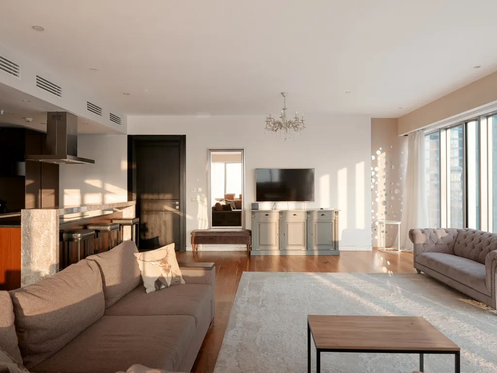 Oko Gudja 29 этаж 100 м2 панорамный вид на город шикарный закат