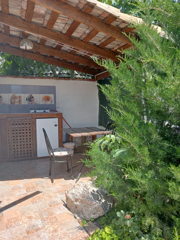 Отдельный трехместый домик с кухней -беседкой