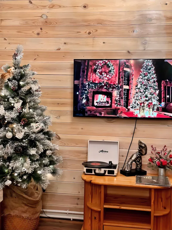 Дача с лесным характером, дровяным камином, сауной и банным чаном