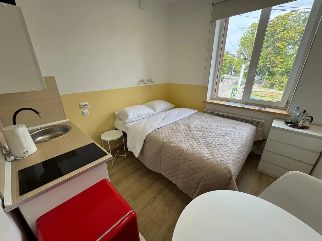 Квартира Новые 2-х местные апартаменты без кондиционера с кухней, амалиенау — Калининград