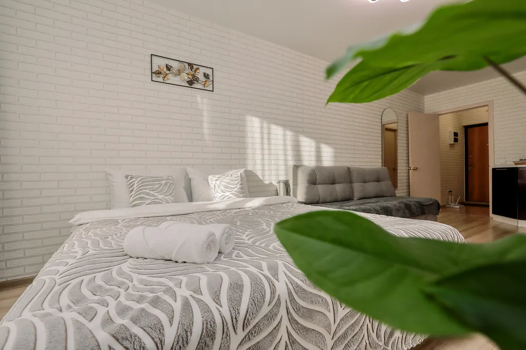 Новая студия  с 2-мя раздельными спальными местами от Город 18