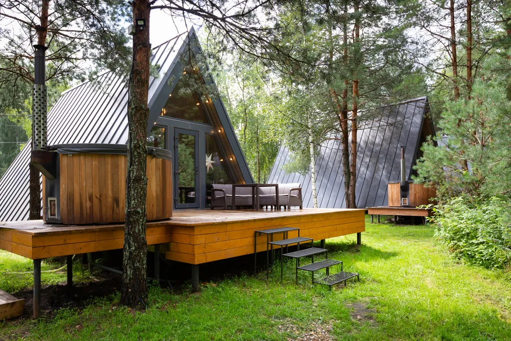 Домик 5 (A-Frame с купелью) 50 м2