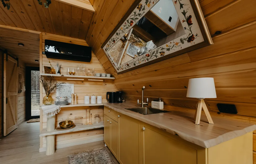 Лодж A-frame №1 в сосновом лесу