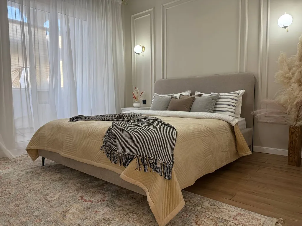 Стильная двухкомнатная в районе ТРЦ Мега на Розыбакиева