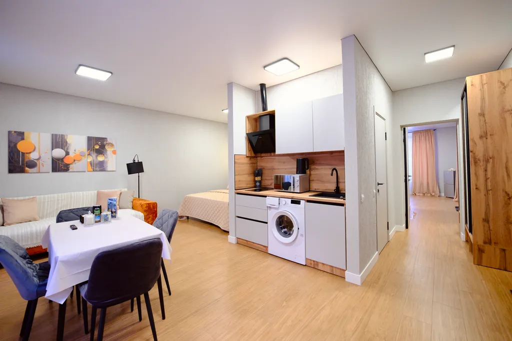 Студия с красивым видом