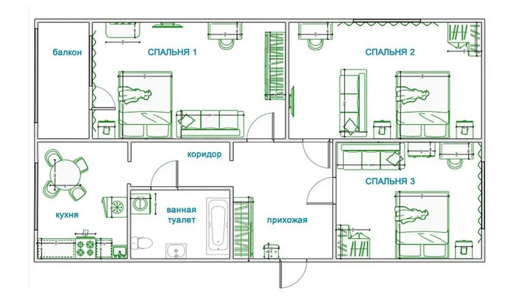 Квартира Просторная квартира в тихом центре — Калининград
