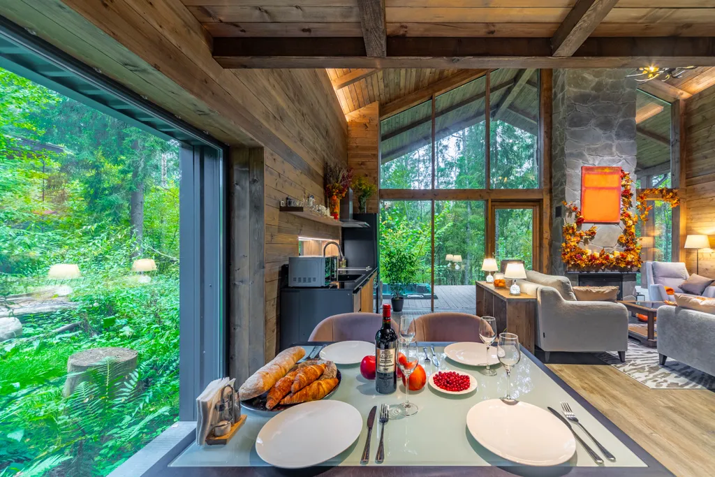 Коттедж Сказочный Шале с камином и джакузи в живописном лесу — Шадрино