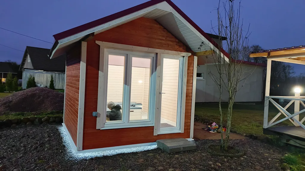 Дом 40m2 — чан, кухня, тактильный зоопарк