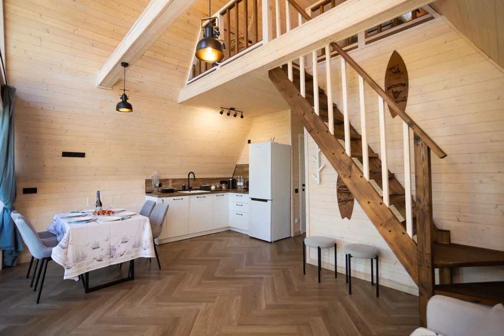 А-Фрейм Морской в новом уютном Глэмпинге в окружении гор. Море, пляж.