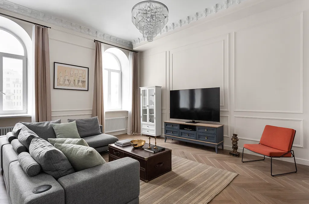 Дизайнеpские апартаменты с балконом