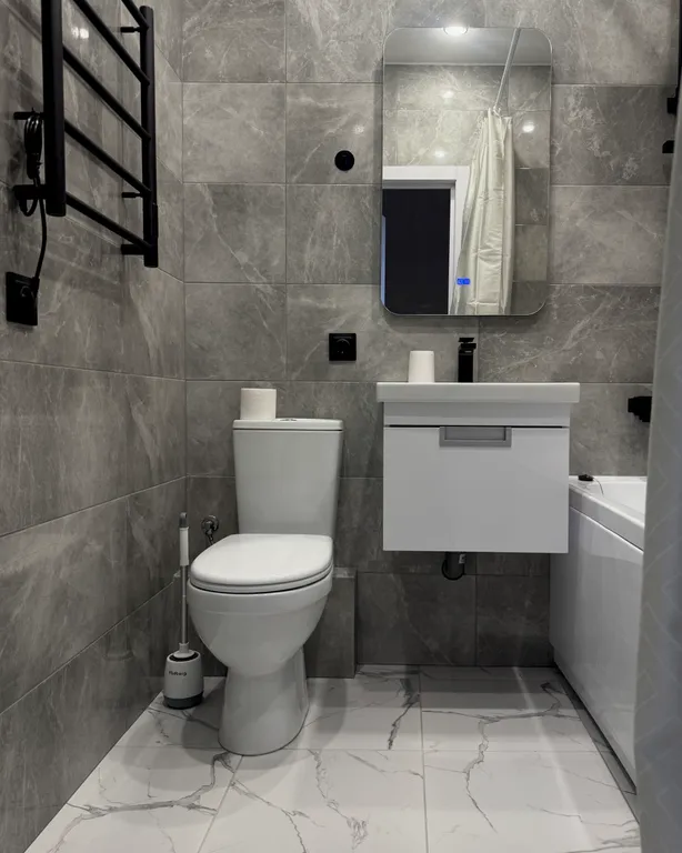 Стильная евродвушка с шикарными видами на город с 22 этажа