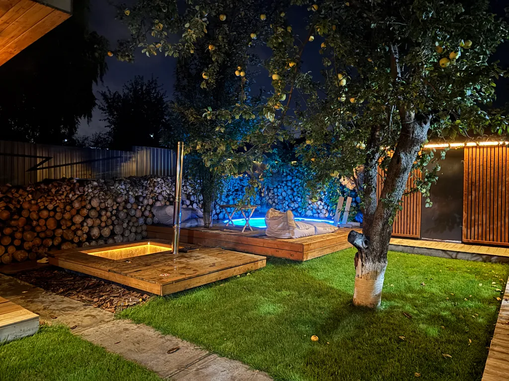 Дом с баней и горячим чаном