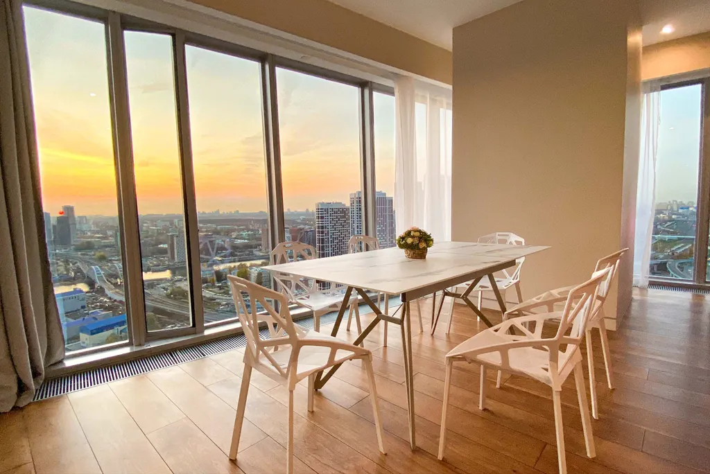 Апартамент в Москва Сити с панорамной ванной