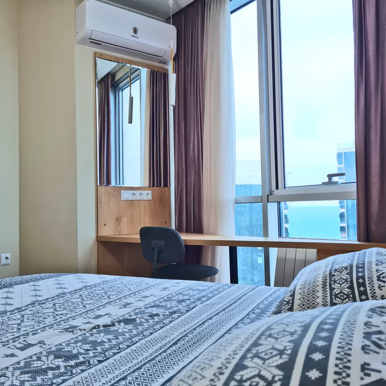 Комфорт и вид на море Отдельная спальня Гостиная Кухня Балкон