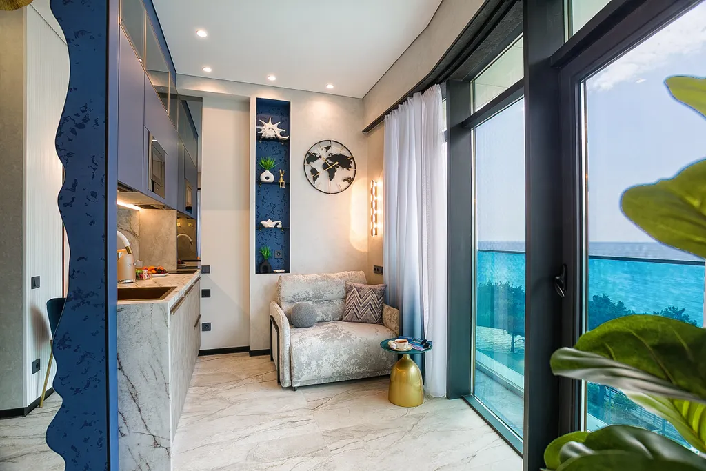 Уютная квартира Аквамарин с видом на море