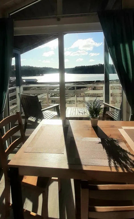 Дом с сауной с чудесным видом на озеро