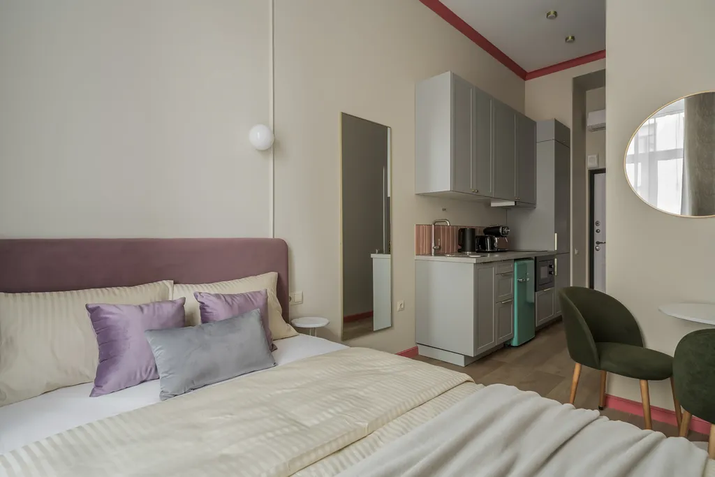 Квартира Квартира Уютная студия с кондиционером — Санкт-Петербург